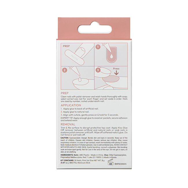 Kiss Bare-But-Better Premium Gel Nails 30 pcs priemonė nagams