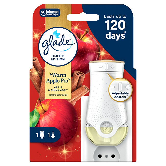 Glade Electric air freshener + refill Warm Apple Pie 20 ml 20ml elektrinis kvapų difuzorius