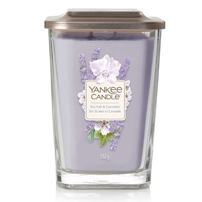 Yankee Candle Aromatic candle large square Sea Salt & Lavender 552 g kvepianti žvakė