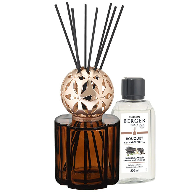 Maison Berger Paris Gift set aroma diffuser Pomelis brown + refill Magnificent Vanilla 200 ml 200ml Kvapas namams su lazdelėmis