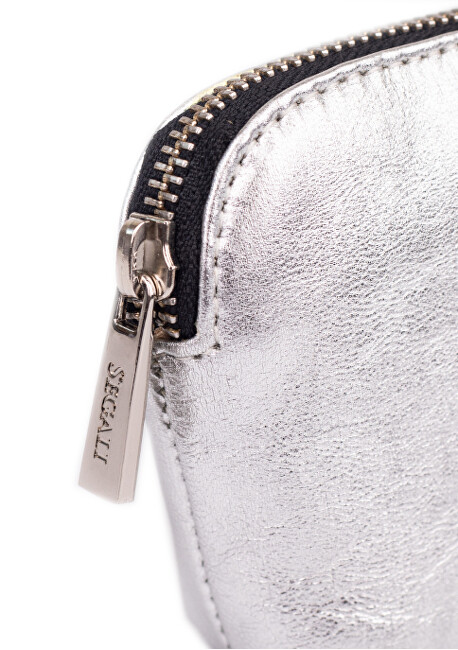 SEGALI Leather bag etue A4 Silver kosmetinė