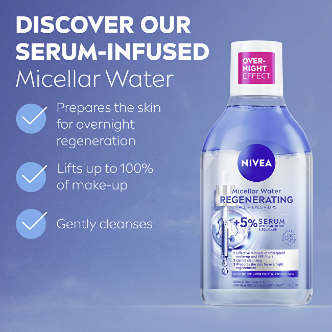 Nivea Regenerating Micellar Water 400 ml 400ml makiažo valiklis