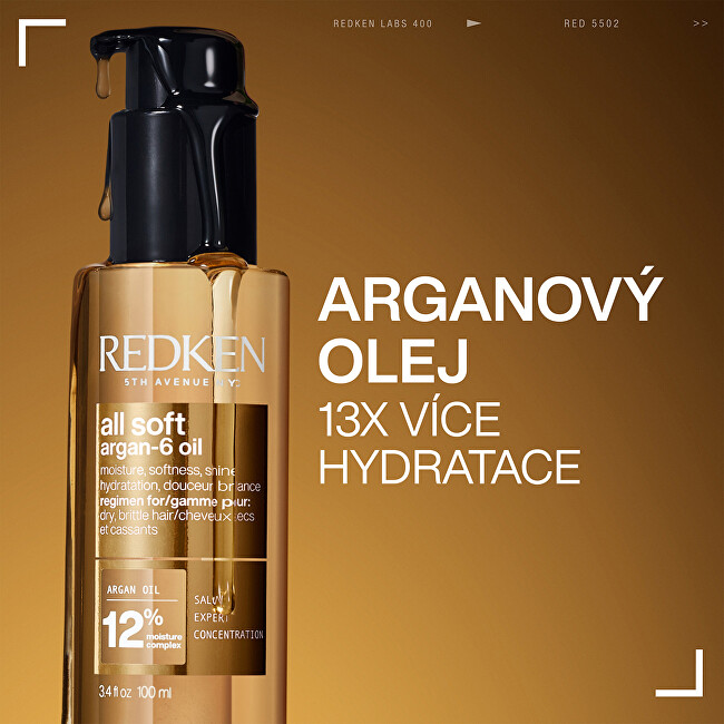 Redken Multipurpose oil All Soft Argan-6 (Oil) 100 ml 100ml &scaron;ampūnas