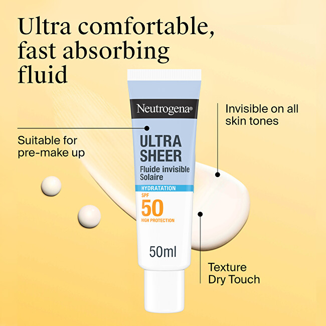 Neutrogena Invisible Hydrating Fluid SPF 50 Ultra Sheer 50 ml 50ml Moterims