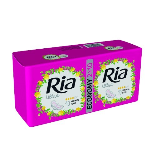 Ria Ultra-thin sanitary napkins for normal and stronger menstruation Ultra Silk Normal Plus 20pcs Moterims
