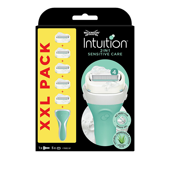 Wilkinson Sword Intuition 2in1 Sensitive Care Women&acute;s Shaver + 5 Heads Moterims