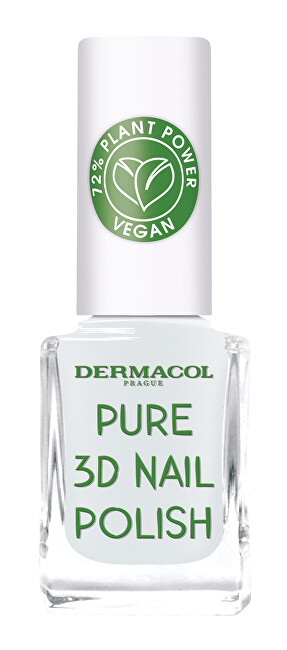Dermacol Pure 3D natural nail polish 04 Poppy Red nagų lakas