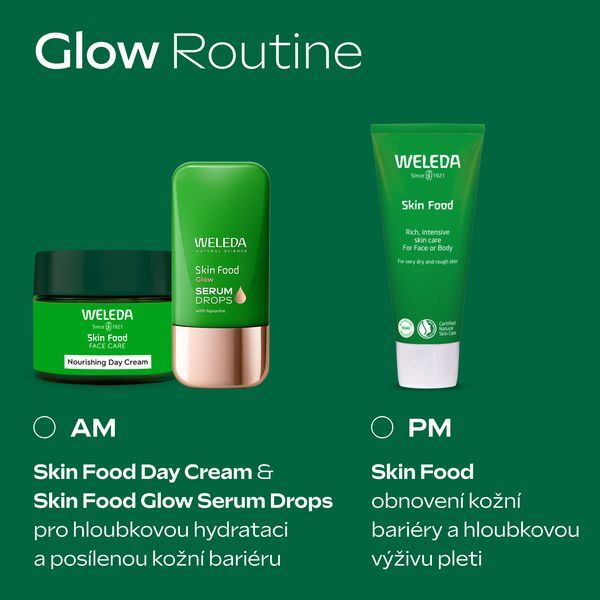 Weleda Skin Food Glow Brightening Serum (Serum Drops) 30 ml 30ml vietinės priežiūros priemonė