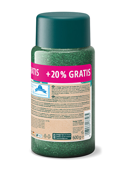 Kneipp Goodbye Stress bath salt 600 g vonios druska