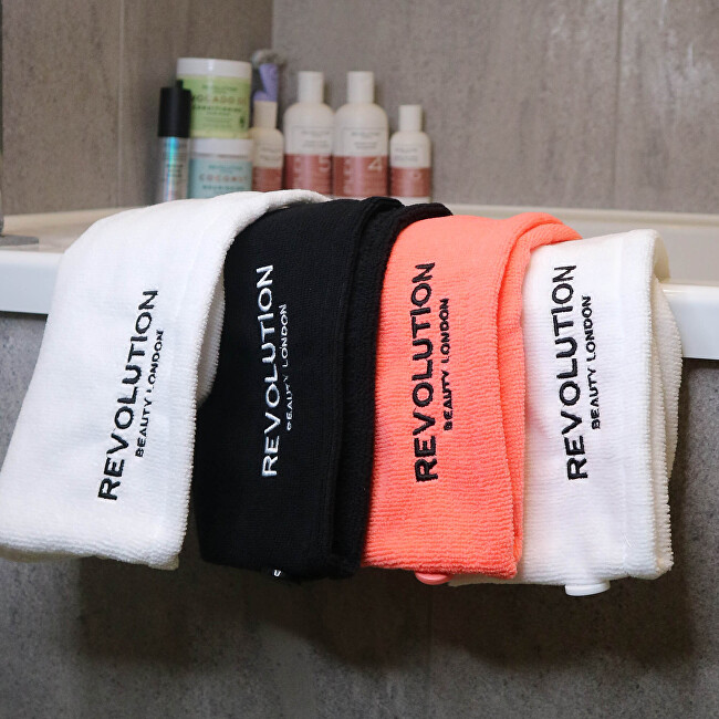 Revolution Haircare Elastic hair turban (Microfibre Hair Wrap) Coral/White plaukų formavimo prietaisas