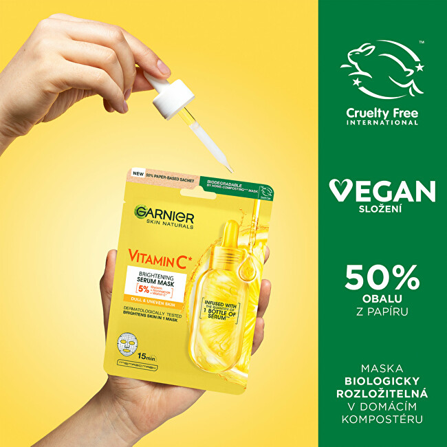 Garnier Set of brightening fabric masks with vitamin C 4+1 pcs Moterims