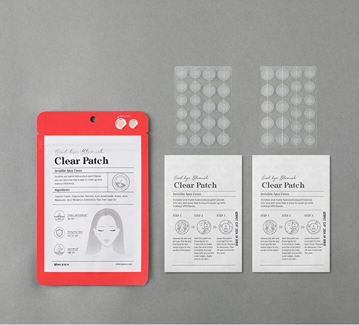 Mizon Good Bye Blemish Cleansing Patches (Clear Patch) 44 pcs vietinės priežiūros priemonė