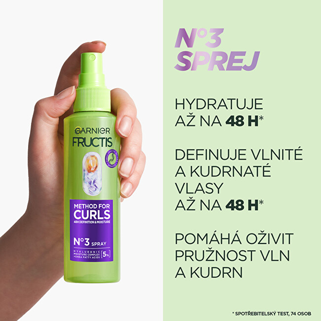 Garnier Moisturizing refreshing spray for dry wavy and curly hair Curls Method (Spray) 150 ml 150ml atstatomoji plaukų priežiūros priemonė