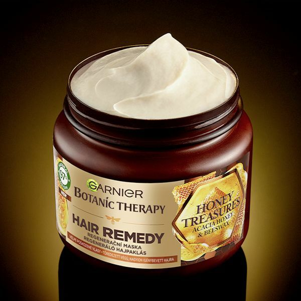 Garnier Regenerating mask for damaged hair Botanic Therapy Honey Treasure ( Hair Remedy) 340 ml 340ml atstatomoji plaukų priežiūros priemonė