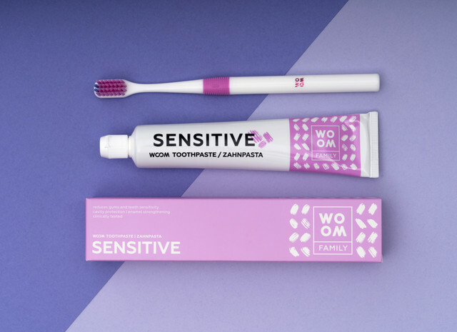 WOOM Toothpaste for sensitive teeth Family Sensitiv e (Toothpaste) 75 ml 75ml jautrių dantų priežiūros priemonė