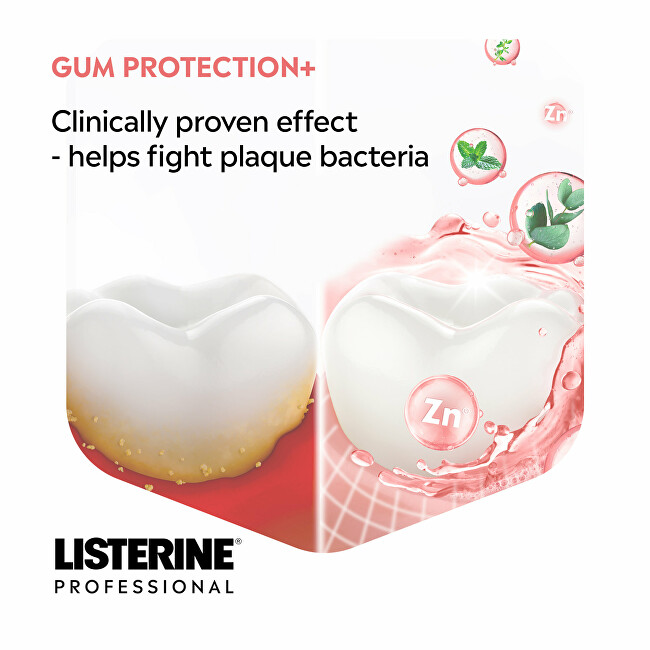 Listerine Mouthwash Professional Gum Protection+ 500 ml 500ml Dantų emalį stiprinanti priemonė