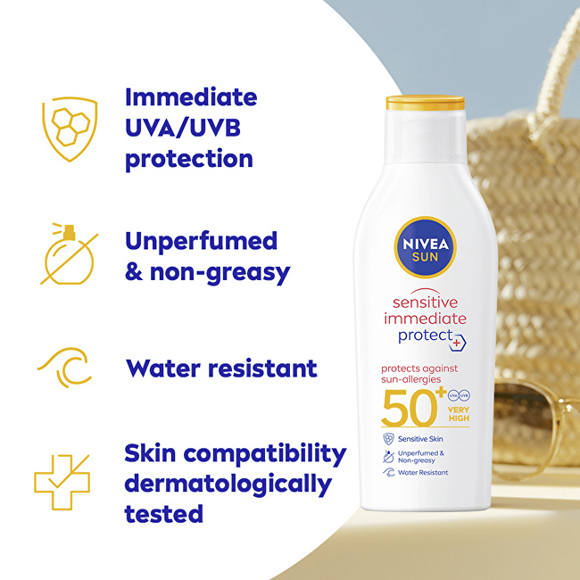 Nivea Protective lotion for sensitive skin SPF 50+ Sun Sensitive Protect 200 ml 200ml Unisex
