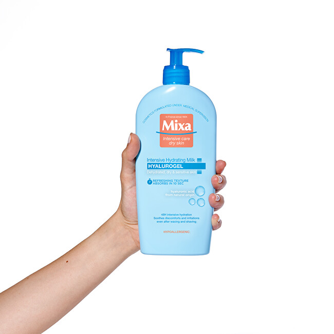 Mixa Moisturizing Body Lotion for Dry and Sensitive Skin Hyalurogel (Intensive Hydrating Milk) 400 ml 400ml Moterims