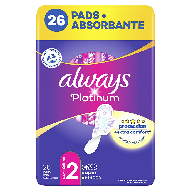 Always Ultra Platinum Super sanitary napkins 26 pcs Moterims