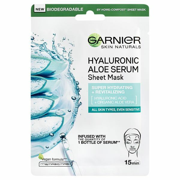 Garnier Textile face mask with aloe vera Hyaluronic Aloe (Serum Tissue Mask) 28 g Moterims