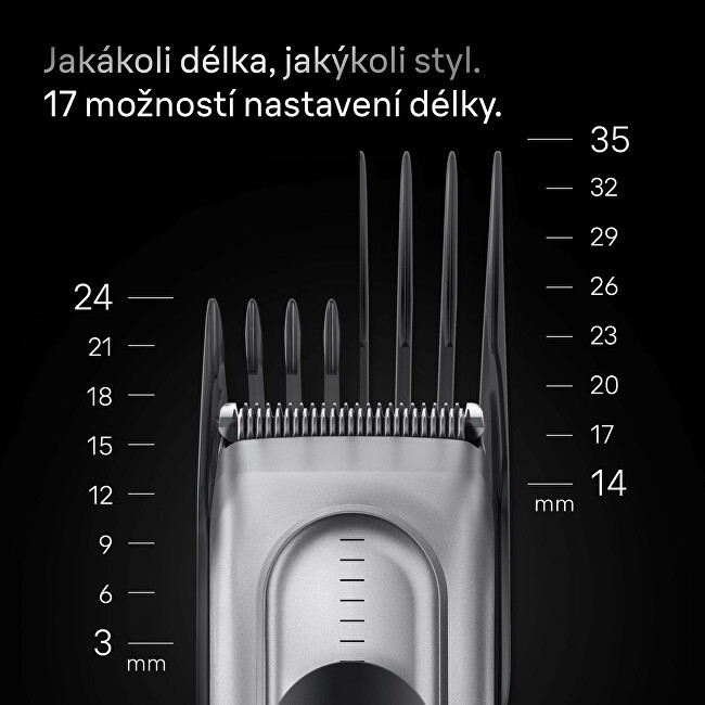 Braun Series 7 Hair Clipper HC7590 Space Grey plaukų segtukas