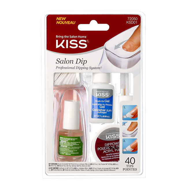 Kiss Salon Dip artificial nail set priemonė nagams