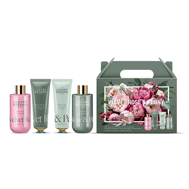 Grace Cole Rose & Peony Body Care Box ( Růže & Pivoňka ) - D&aacute;rkov&aacute; sada p&eacute;če o tělo ( 4 ks ) Vonios ir du&scaron;o priemonė Moterims