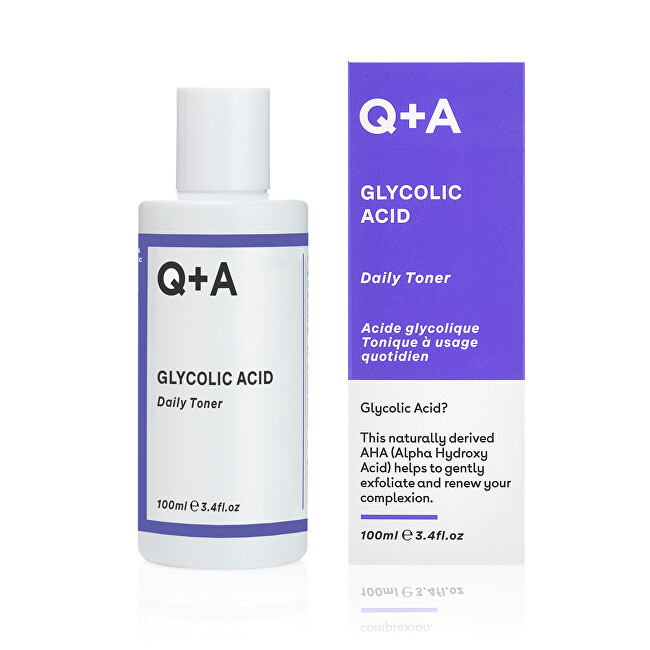 Q+A Q + A Skin tonic with glycolic acid, 100ml 100ml makiažo valiklis