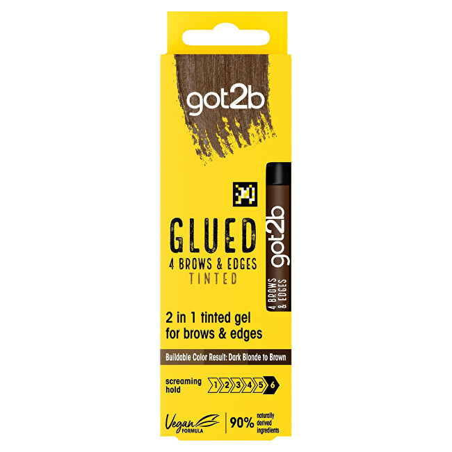 got2b Glued Tinted Gel for eyebrows and hair 16 ml 16ml antakių pie&scaron;tukas
