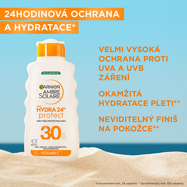 Garnier Sunscreen milk SPF 30 Ambre Solaire Hydra 24h Protect (High Protection Milk) 175 ml 175ml Unisex
