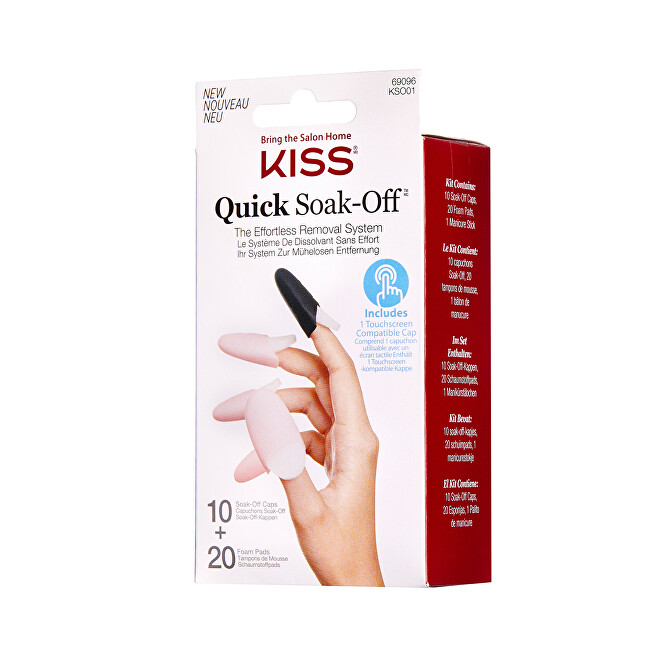 Kiss (Soak Off Remover Caps) 20 pcs priemonė nagams