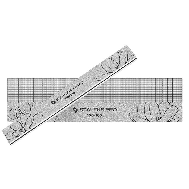 STALEKS Mineral nail file straight Expert 20 100/180 (Straight Mineral Nail File) 25 pcs Moterims