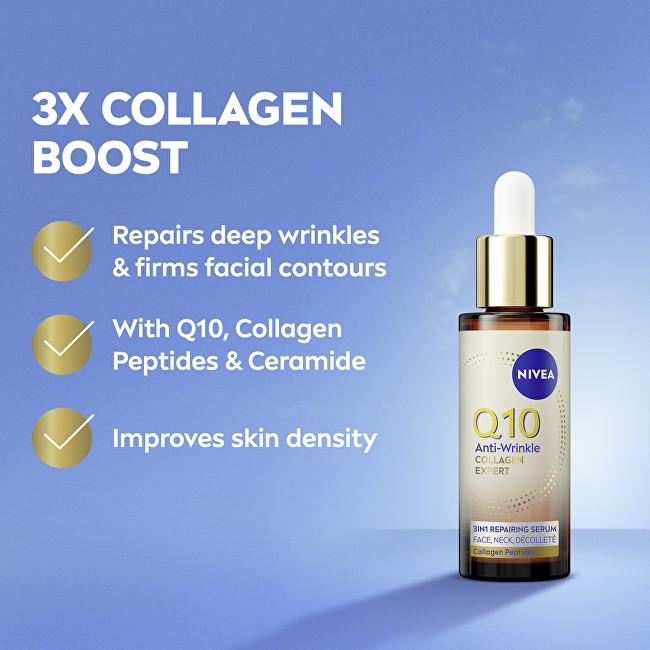 Nivea Anti-wrinkle serum Q10 Repairing Serum 30 ml 30ml vietinės priežiūros priemonė