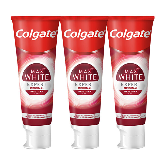 Colgate Whitening toothpaste Max White Expert Original 3 x 75 ml 75ml dantų pasta