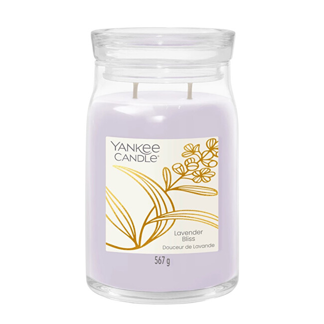 Yankee Candle Signature glass scented candle large Lavender Bliss 567 g kvepianti žvakė