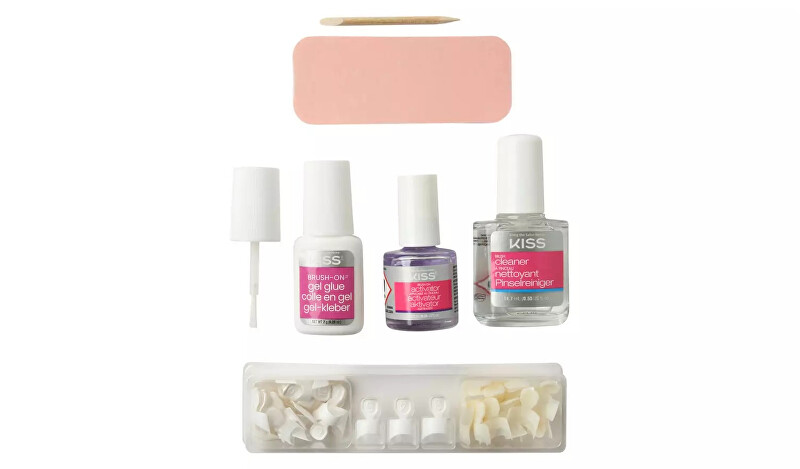 Kiss Brush-On Gel Nail Kit priemonė nagams