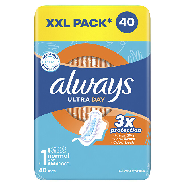 Always Ultra Day Normal Quatro sanitary napkins 40 pcs Moterims