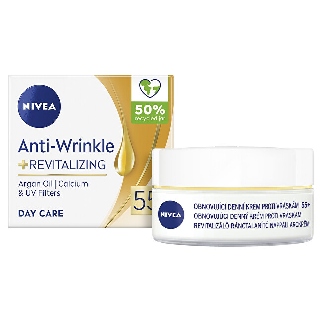 Nivea Refreshing ( Anti-Wrinkle + Revitalizing) Daily ( Anti-Wrinkle + Revitalizing) 50+ vietinės priežiūros priemonė