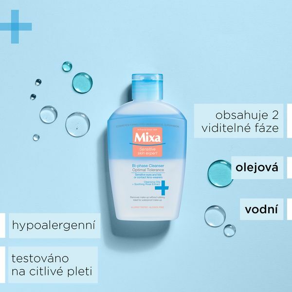 Mixa 2-phase eye makeup remover 125 ml 125ml makiažo valiklis