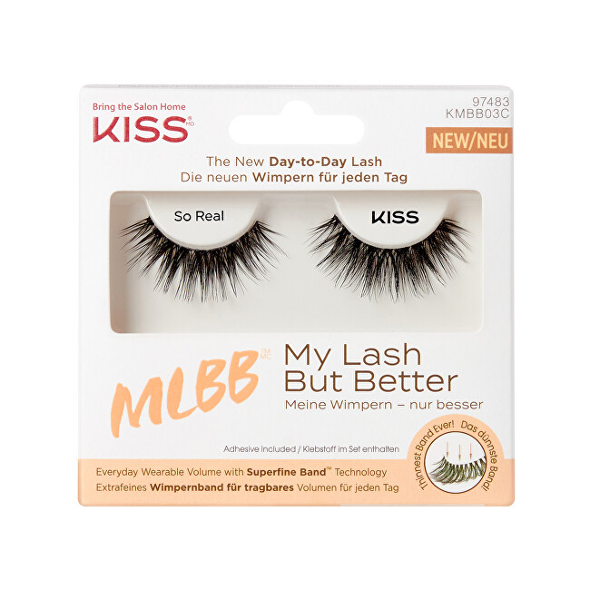 Kiss False eyelashes for natural volume My Lash But Better 1 pair 01 dirbtinės blakstienos
