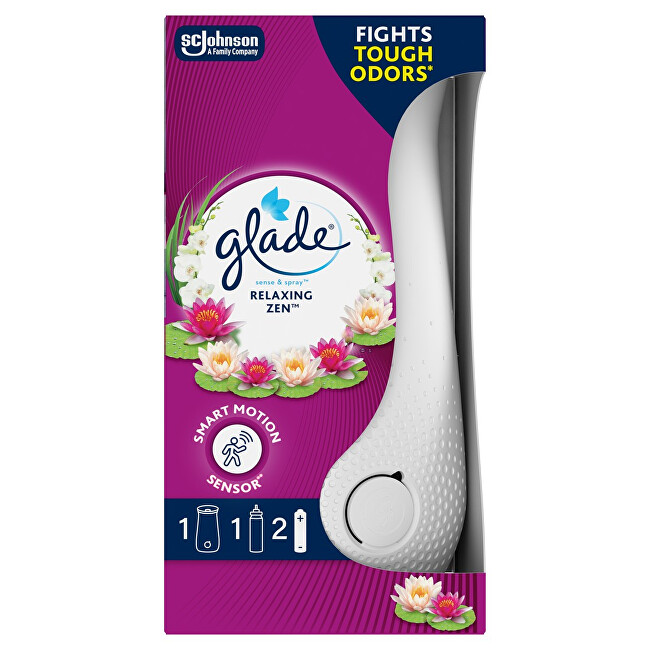 Glade Sense & Spray automatic air freshener + Relaxing Zen refill 18 ml 18ml namų kvapas Glade Sense & Spray automatic air freshener + Relaxing Zen refill 18 ml 18ml namų kvapas