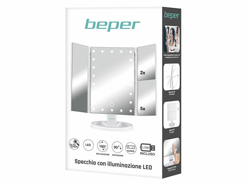 Beper Cosmetic mirror with LED lighting P302VIS050 veidrodis