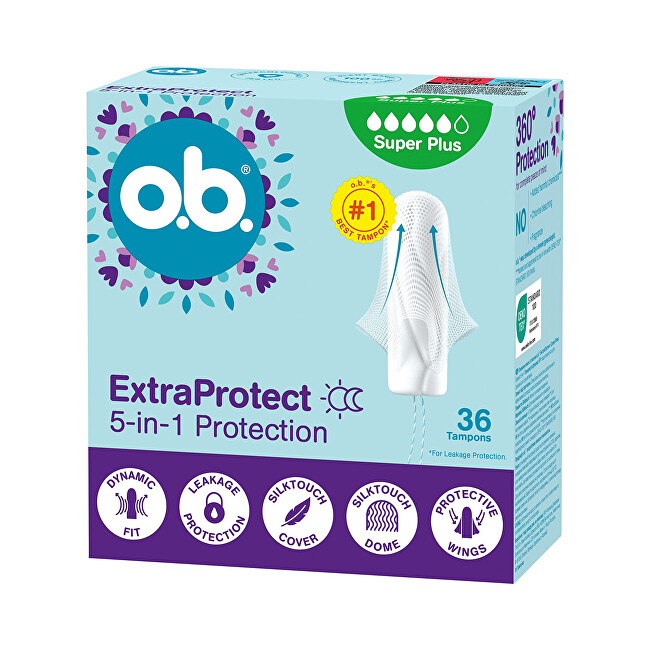 o.b. Tampons Extra Protect Super Plus 36 ks Intymios higienos priemonė