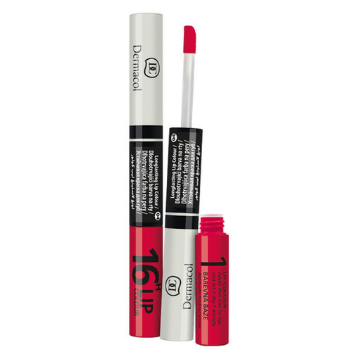 Dermacol Long-lasting lip color and gloss 2in1 16h Lip Colour 3 Moterims
