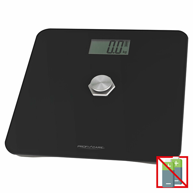 ProfiCare Ecological kinetic personal scale black (bez bateri&iacute;) PW 3112