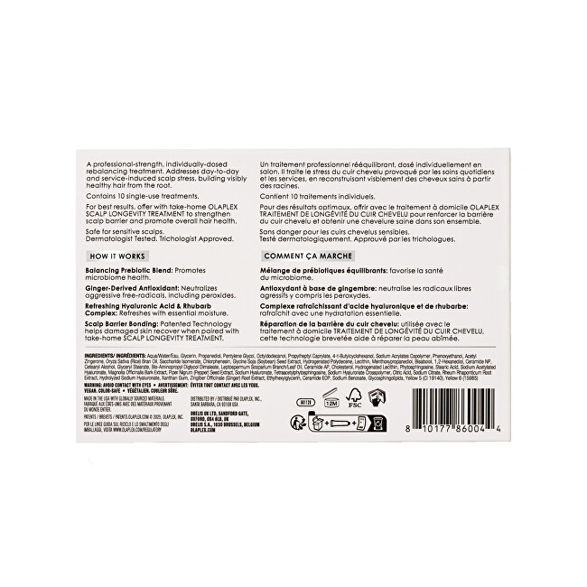 Olaplex Pro Scalp (Rebalancing Concentrate) 10 x 4 ml 4ml atstatomoji plaukų priežiūros priemonė