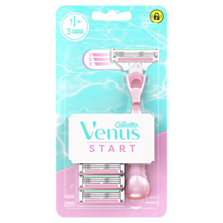 Gillette Venus Start shaver + 3 heads Moterims