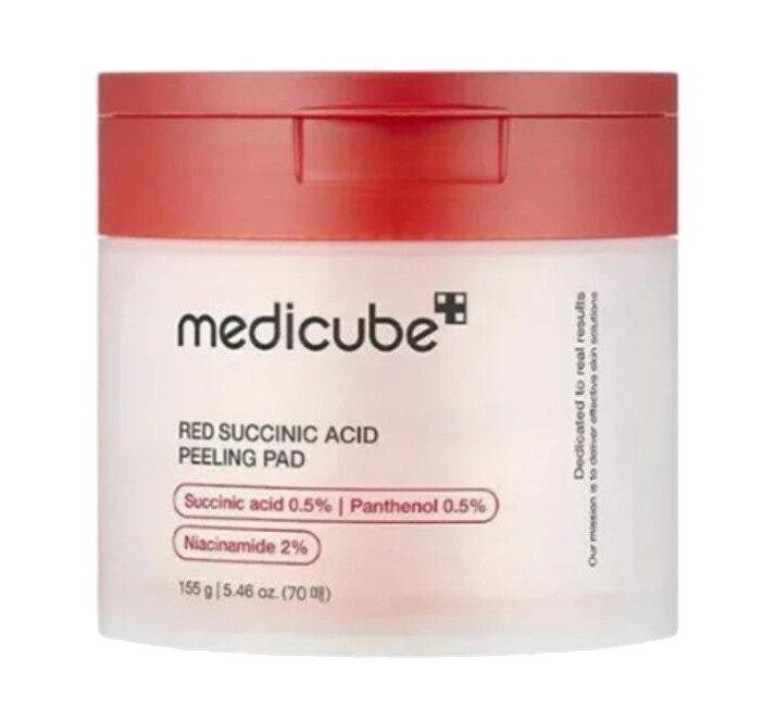 Medicube Exfoliating facial pads Red Succinic Acid (Peeling Pad) 155 g makiažo valiklis