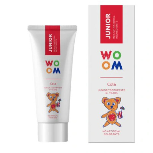 WOOM Children&acute;s toothpaste Junior Cola (Junior Toothpaste 6+ Years) 50 ml 50ml Vaikams