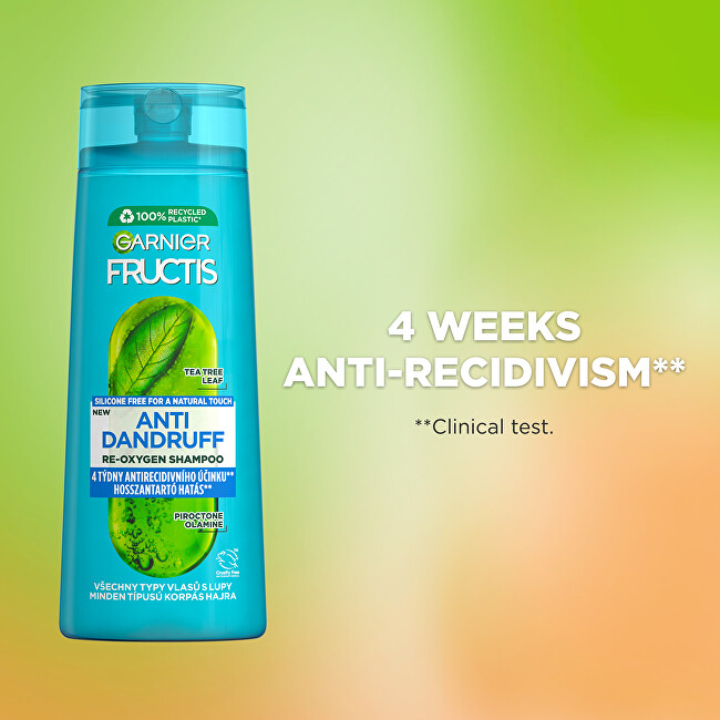 Garnier Fructis Antidandruff Cleansing Shampoo for All Hair Types with Dandruff (Re-Oxygen Shampoo) 250ml &scaron;ampūnas